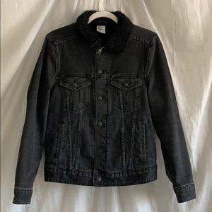 Black Sherpa Denim Jacket